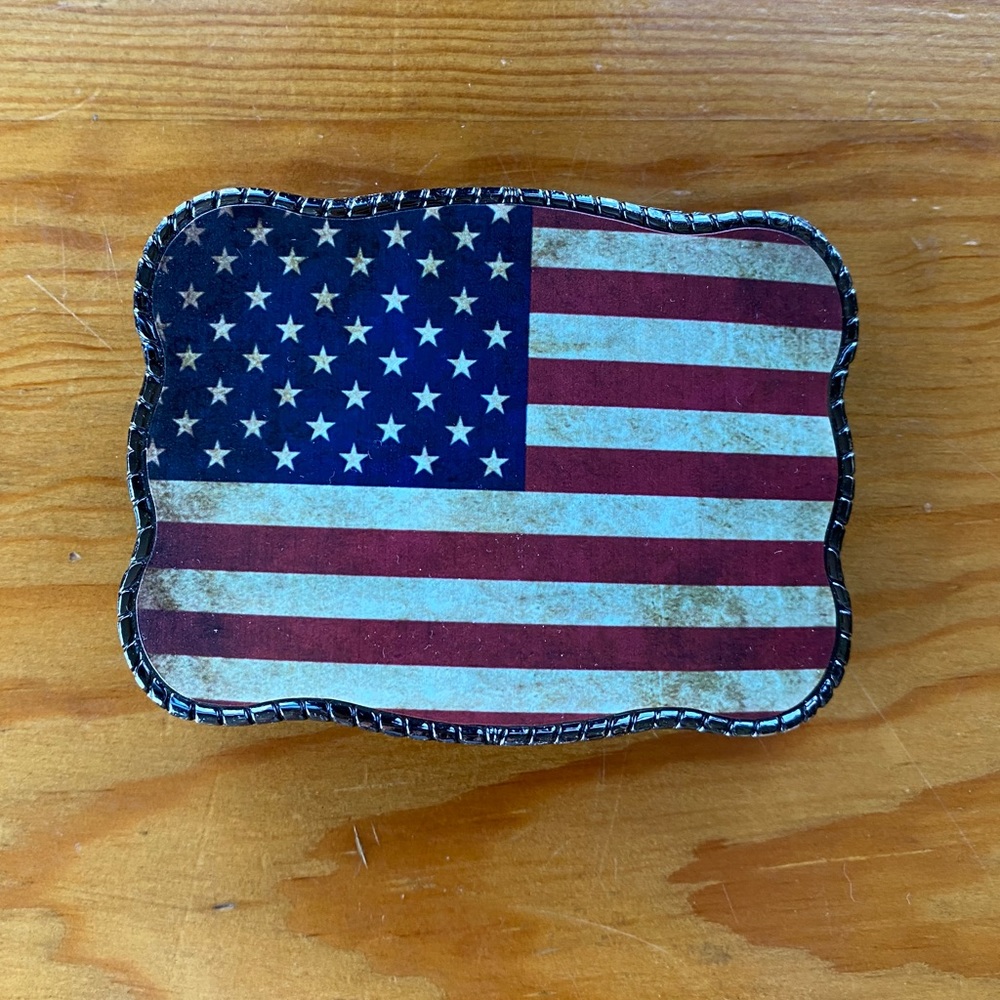 American Flag Wallet Belt Buckle